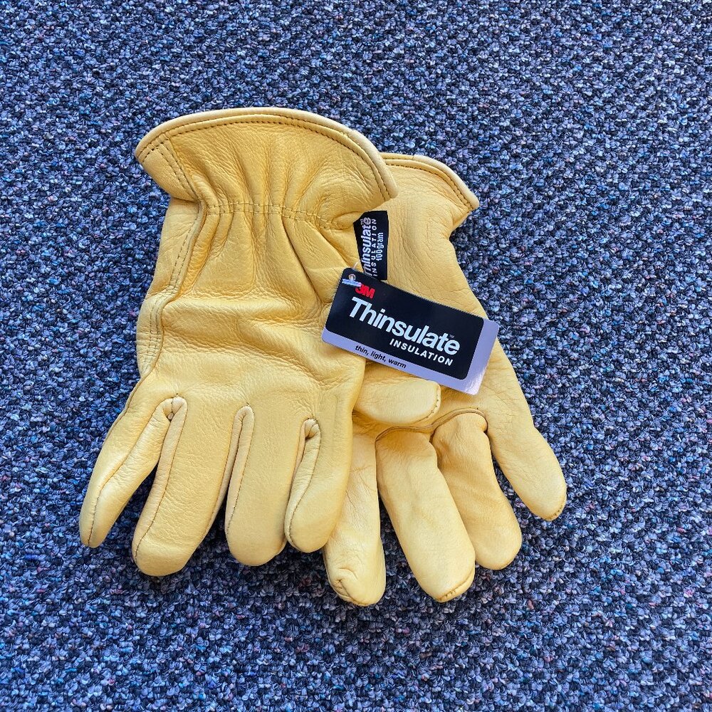 3M Thinsulate Insulation Cowhide Leather Gloves, NWT